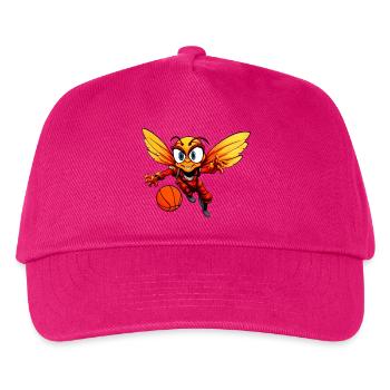 Biene Basketballer - Kinder Basecap - Fuchsia - Vorne