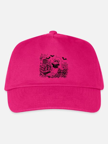 Halloween Bücherwurm - Kinder Basecap - Fuchsia