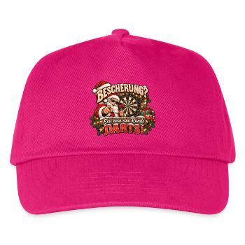 Darts lustiges weihnachtliches Motiv Dart-Motiv - Kinder Basecap - Fuchsia - Vorne