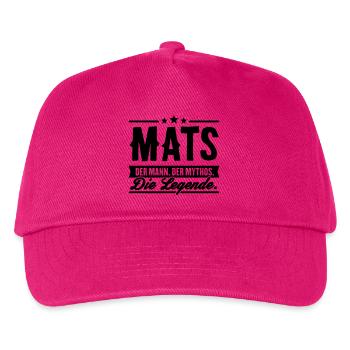 Mann Mythos Legende Mats - Kinder Basecap - Fuchsia - Vorne
