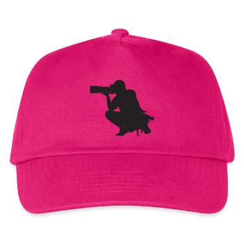 camera photographer fotograf kamera foto photo25 - Kinder Basecap - Fuchsia - Vorne