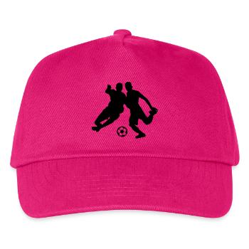 fussballer silhouette fussball - Kinder Basecap - Fuchsia - Vorne