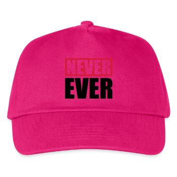 Never Ever Balken - Kinder Basecap - Fuchsia - Vorne
