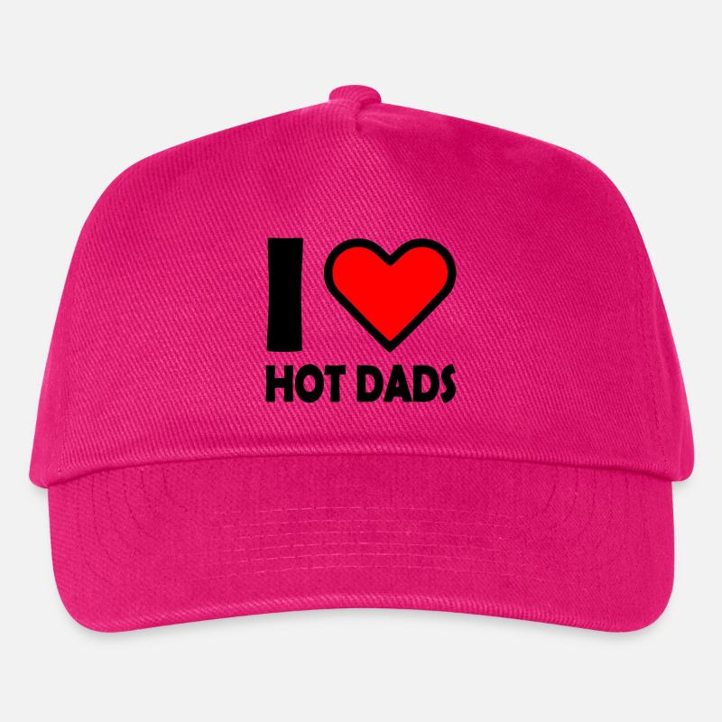 I love hot dads - Kinder Basecap - Fuchsia