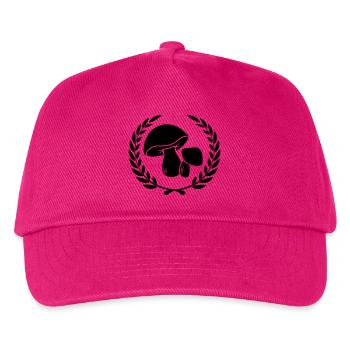 Pilze im Lorbeerkranz - Kinder Basecap - Fuchsia - Vorne