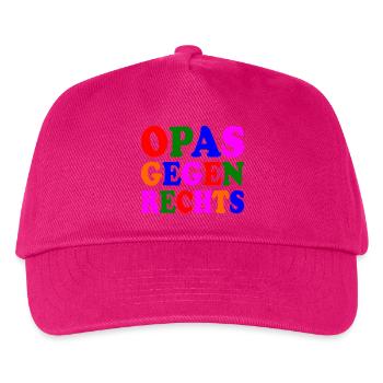 Opas gegen rechts - Kinder Basecap - Fuchsia - Vorne