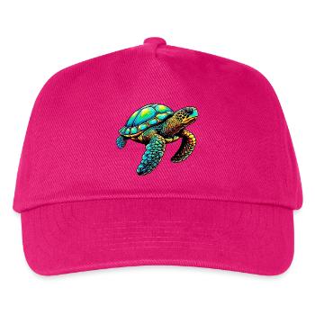 Schildkröte - Kinder Basecap - Fuchsia - Vorne