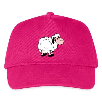 Schaf Baby Steht Süß Niedlich Lamm Kind Cool Comic - Kinder Basecap - Fuchsia - Vorne