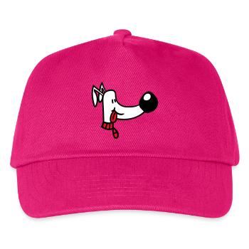 Dog Face Funny Cute Tongue Sticking Out Head - Kids’ Baseball Cap - fuchsia - Front
