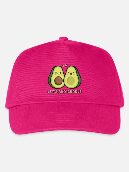 Lasst uns Avo-Cuddle | Süßes Wortspiel mit Avocado-Paar - Kinder Basecap - Fuchsia