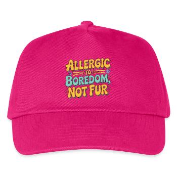 Vet Tech Allergic To Boredom Not For Pet Care Tech - Kids’ Baseball Cap - fuchsia - Front