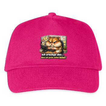 Nagut ich machs aber ich schaue dabei böse-black - Kinder Basecap - Fuchsia - Vorne