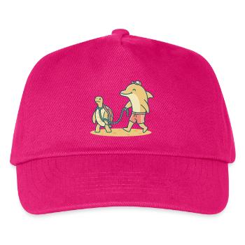 Delfin geht Gassi mit Schildkröte - Kinder Basecap - Fuchsia - Vorne