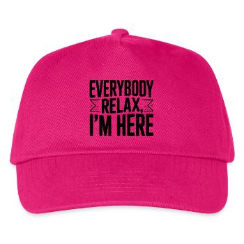 Alle mal entspannen, ich bin hier - Kinder Basecap - Fuchsia - Vorne