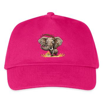 MatschElefant Safari - Kinder Basecap - Fuchsia - Vorne