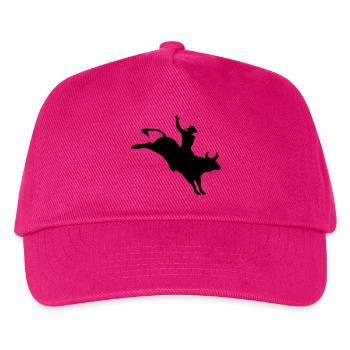 Rodeo Bull Rider - Kids’ Baseball Cap - fuchsia - Front