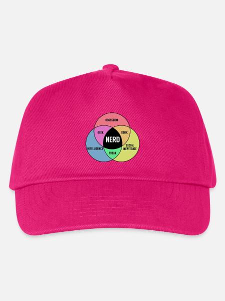 T-Shirt Geschenk Idee Weihnachten Lustig Nerd - Kinder Basecap - Fuchsia