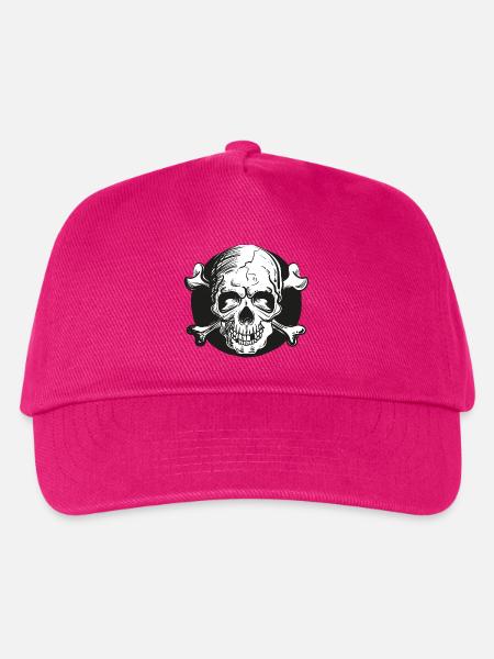 Totenkopf - Kinder Basecap - Fuchsia