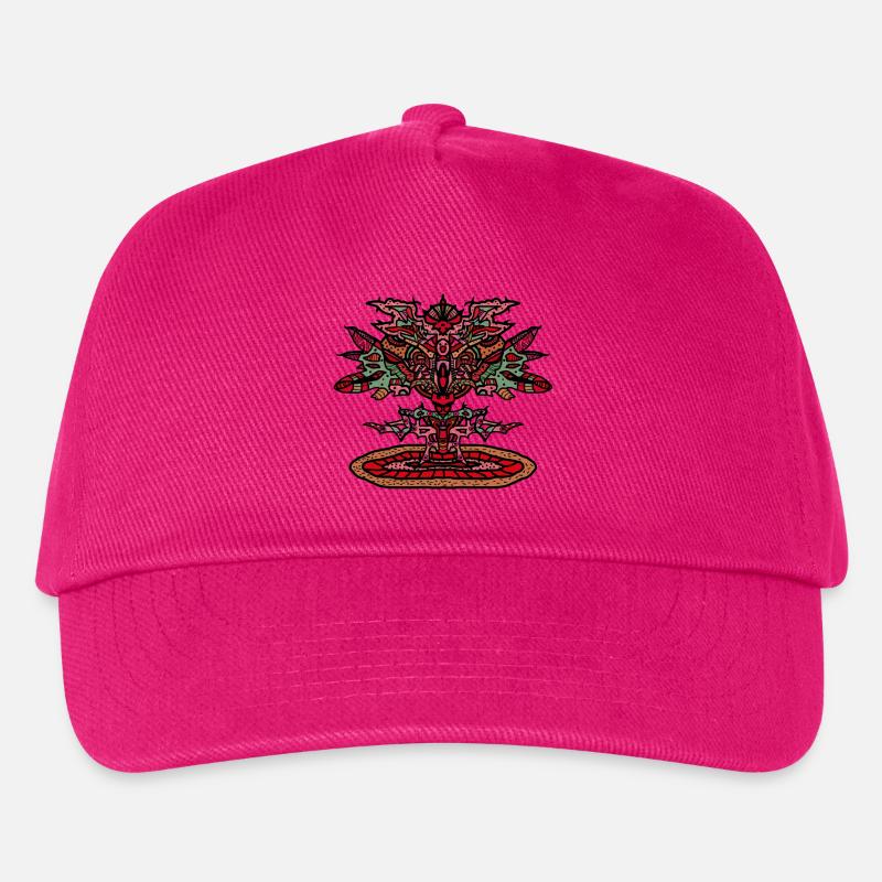 Totem-Drachen Mandala Psychedelisch - Kinder Basecap - Fuchsia