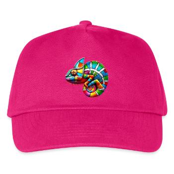 Chamäleon Mondrian - Kinder Basecap - Fuchsia - Vorne