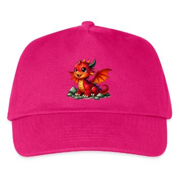 Drache - Kinder Basecap - Fuchsia - Vorne