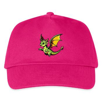 Drache - Kinder Basecap - Fuchsia - Vorne