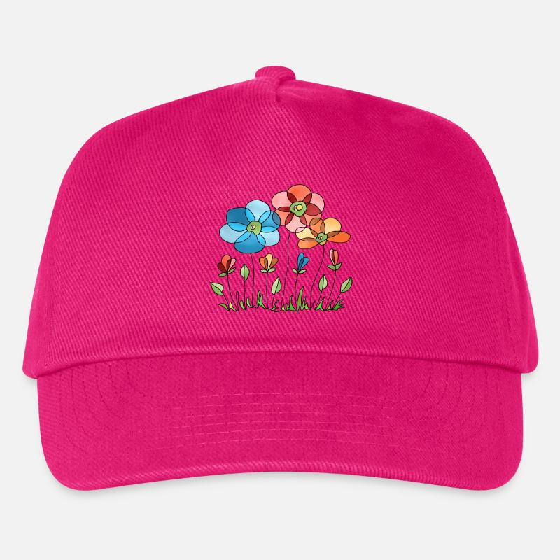 Blumen - Kinder Basecap - Fuchsia