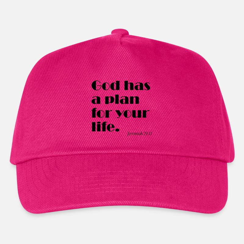 God Has a Plan for Your Life - Gottes Plan - Kinder Basecap - Fuchsia