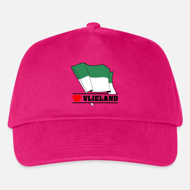 I Love Vlieland – Design der Inselflagge - Kinder Basecap - Fuchsia