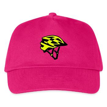 MTB Bicycle Helmet Silhouette - Kids’ Baseball Cap - fuchsia - Front