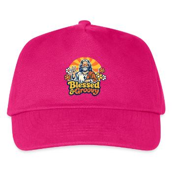 Groovy Jesus Peace - Kids’ Baseball Cap - fuchsia - Front