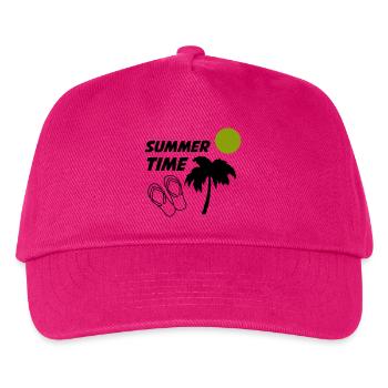 Summertime - Kids’ Baseball Cap - fuchsia - Front
