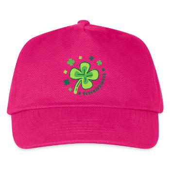 Glücksbringer – Kleeblatt - Mutmacher - Kinder Basecap - Fuchsia - Vorne