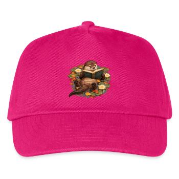 Otter liest im Herbstteich - Kinder Basecap - Fuchsia - Vorne