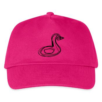 Schwan handgezeichnet - Kinder Basecap - Fuchsia - Vorne