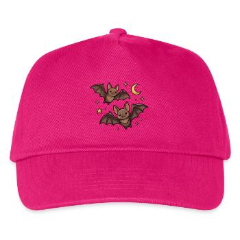 Fledermäuse mit dem Mond - Kinder Basecap - Fuchsia - Vorne