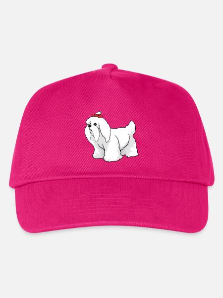 Malteser Hund - Kinder Basecap - Fuchsia