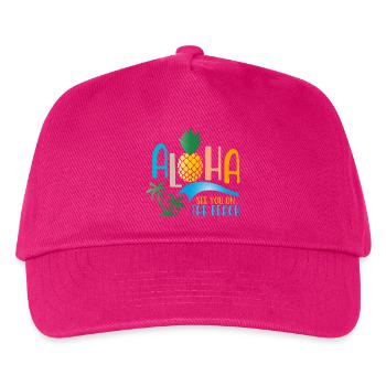plage - Casquette de baseball Enfant - fuchsia - Devant