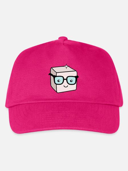 Nerd Zuckerwürfel mit Brille - Kinder Basecap - Fuchsia
