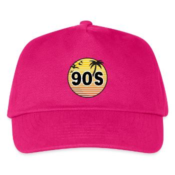 90s Retro Sunset - Kinder Basecap - Fuchsia - Vorne