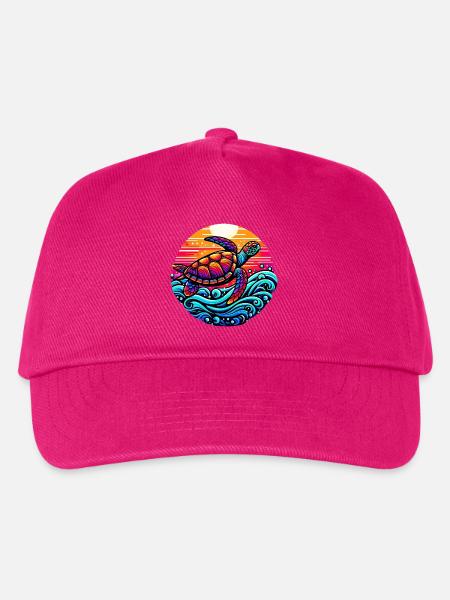 Schildkröte - Kinder Basecap - Fuchsia