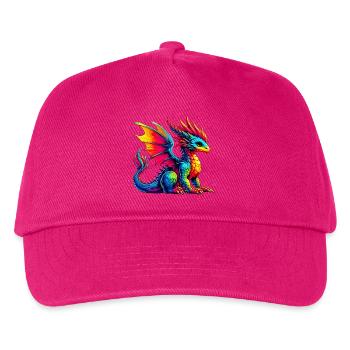 Drache - Kinder Basecap - Fuchsia - Vorne