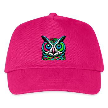 Eule - Kinder Basecap - Fuchsia - Vorne