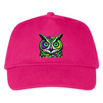 Eule - Kinder Basecap - Fuchsia - Vorne