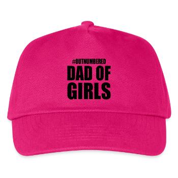 Dad of girls - Kinder Basecap - Fuchsia - Vorne