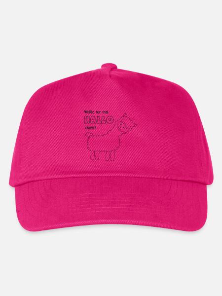 Kleiner Alpaka-Gruß - Kinder Basecap - Fuchsia