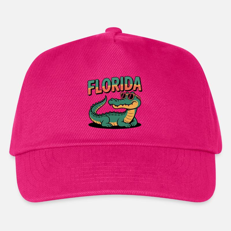 Florida Alligator - Kinder Basecap - Fuchsia