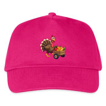 Thanksgiving Lustiger Thanksgiving Truthahn - Kinder Basecap - Fuchsia - Vorne