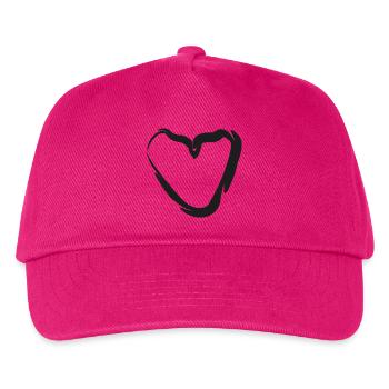 Hand-drawn heart motif - Kids’ Baseball Cap - fuchsia - Front