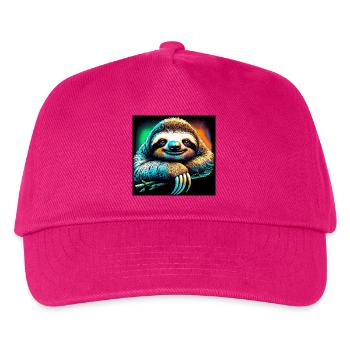 Faultier - Kinder Basecap - Fuchsia - Vorne